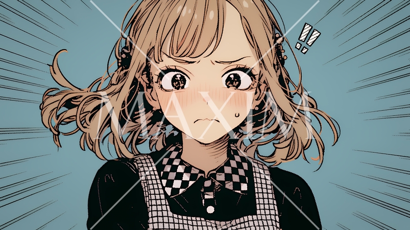 怯えた表情の若い女性