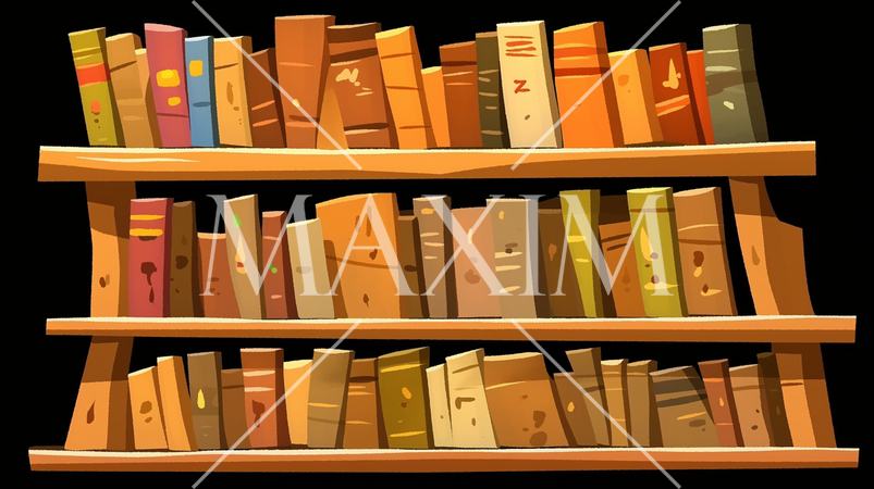 いろいろな本が並んでいる本棚