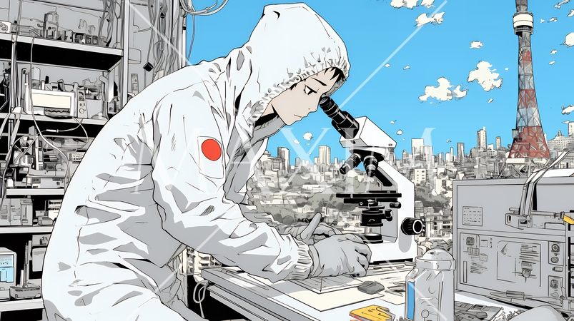 クリーンルームで作業中のエンジニア