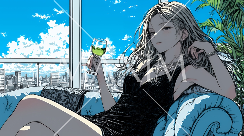 ラグジュアリな生活をしている女性