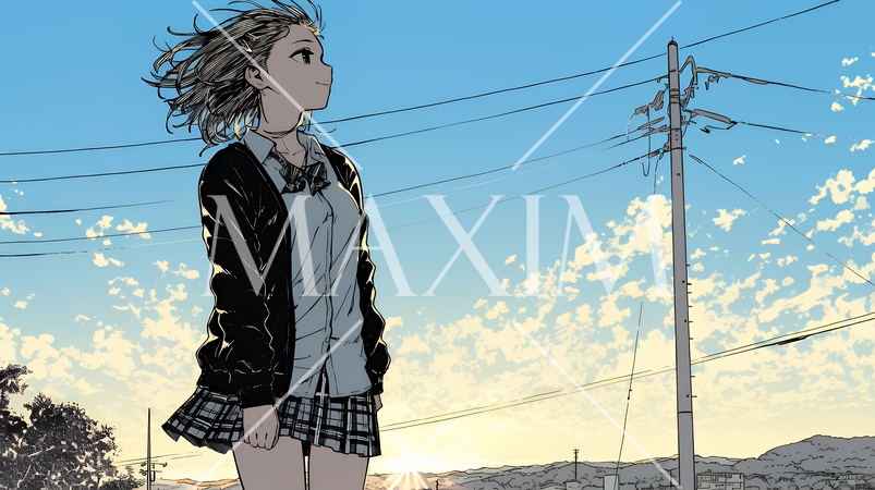 未来に向かって歩き出す女子高生