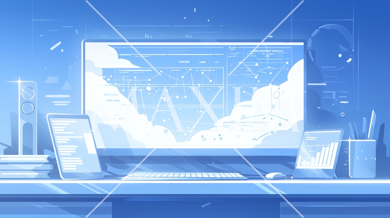 計量解析を行っているビジネスパーソンのデスクトップ