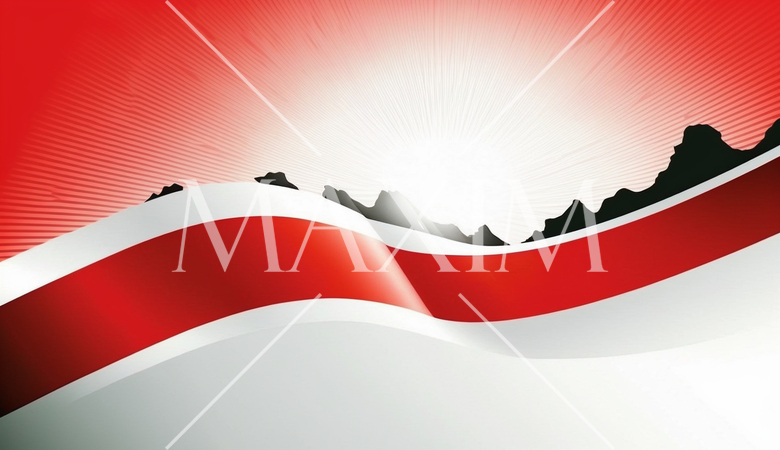 オーストリア（墺国）の国旗をモチーフにした背景