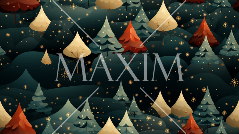 クリスマスツリーの連続パターン