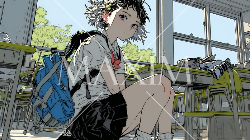 学校でイジメられ、気落ちしている女子高生