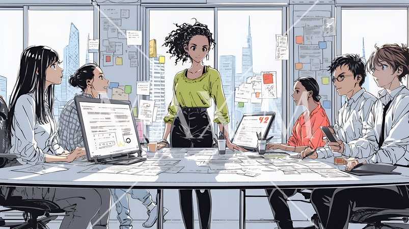 自信満々の女性リーダーが率いるプロジェクトチーム