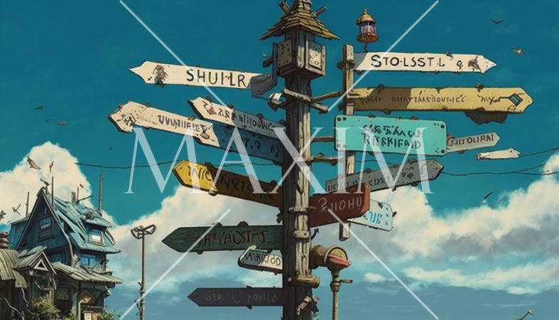 一を聞いて十を知る：曲がり角ある行き先案内板の指示先が10やら20ある状態で例えた