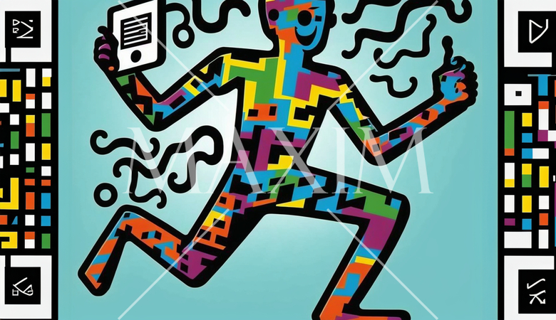 人間版QRコード（QRコードみたいに平板な人）：AI・デジタル思考人間