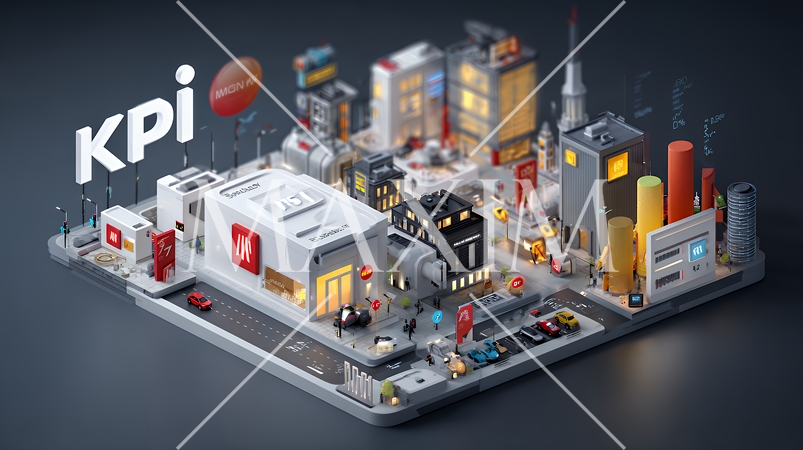 KPI：最終的な目標（KGI）を達成するための「重要業績評価指標」のイメージ