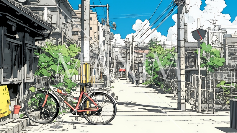 昭和のかおりが漂う町並み