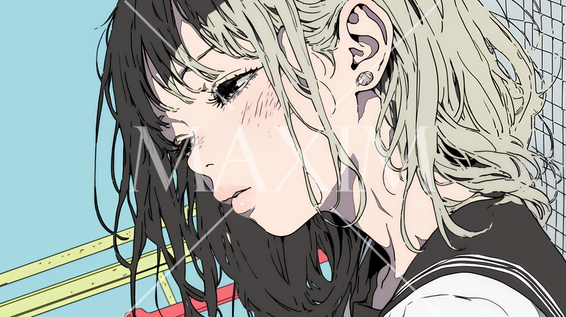 キスの仕草（おねだり）をしている若い女性