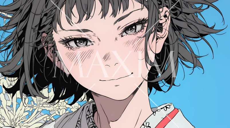 悪巧みをしている女性