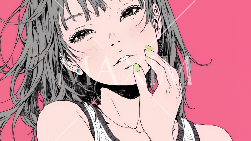 投げキッスをしている若い女性