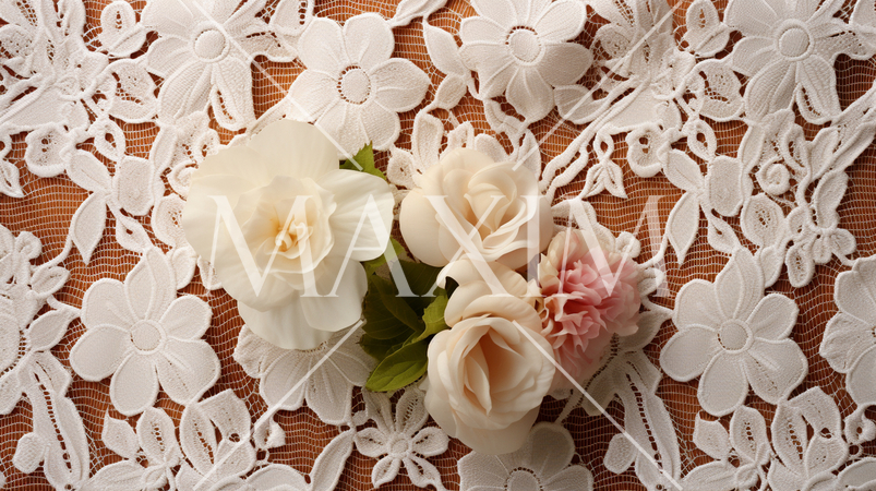 白いレース織り布の背景画像