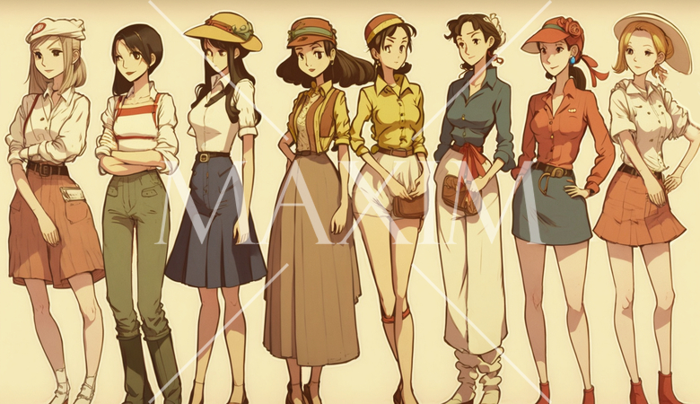 幼稚園のママ友：実はライバル。幼稚園の参加日、ママ達はそれぞれ個性豊かに着飾って参集。