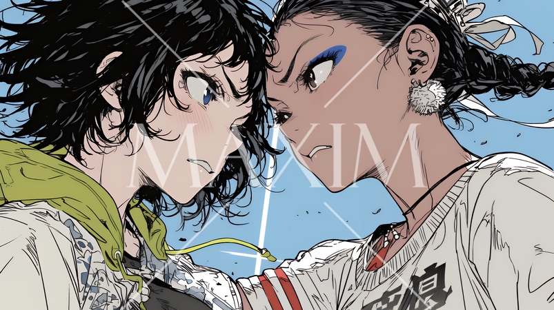 若い女性のストリートファイター