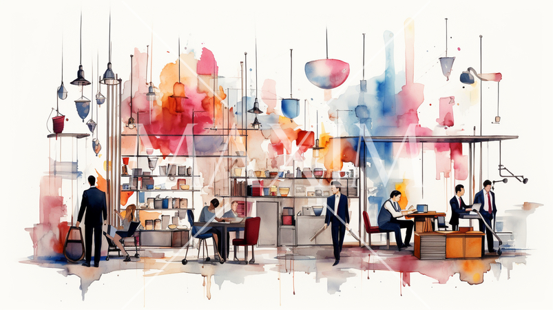 ビジネスシーンの手書き風表現