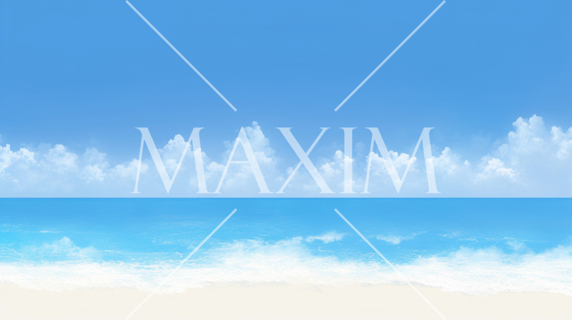 南国の夏の海と空と白い砂浜