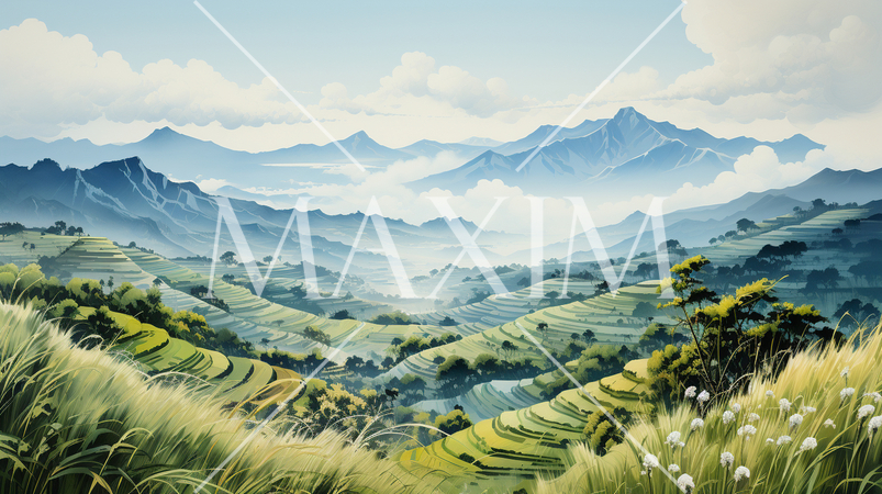 棚田のある里山の風景