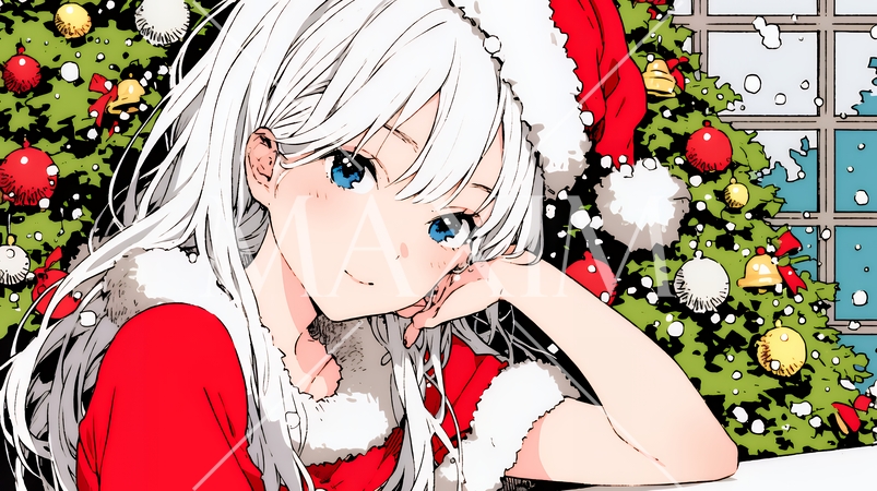 女性のサンタクロース（サンタのコスプレイヤー）