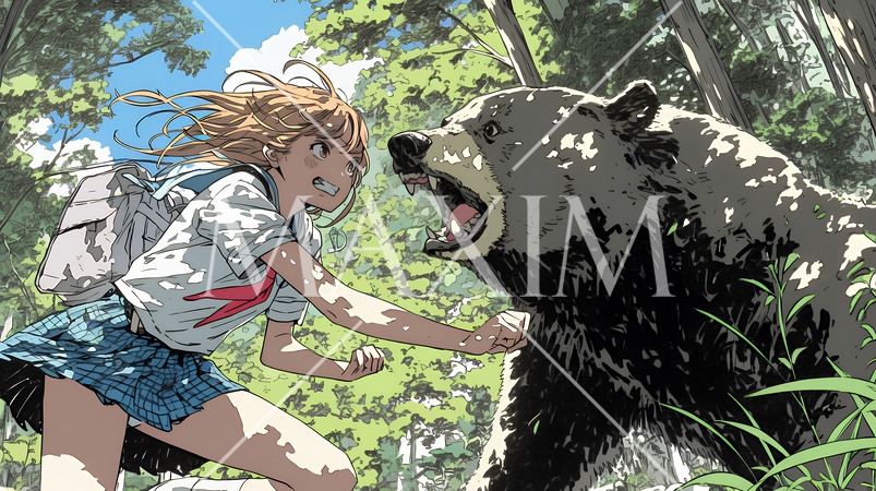 熊と戦う女子高生