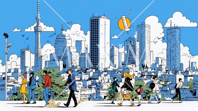 ESG経営とサステナビリティのビジネスコンセプト｜環境・社会・ガバナンスを表す企業向けイラスト