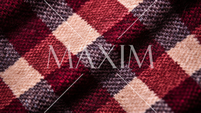 チェック柄のウール生地の背景画像：精緻CG画像