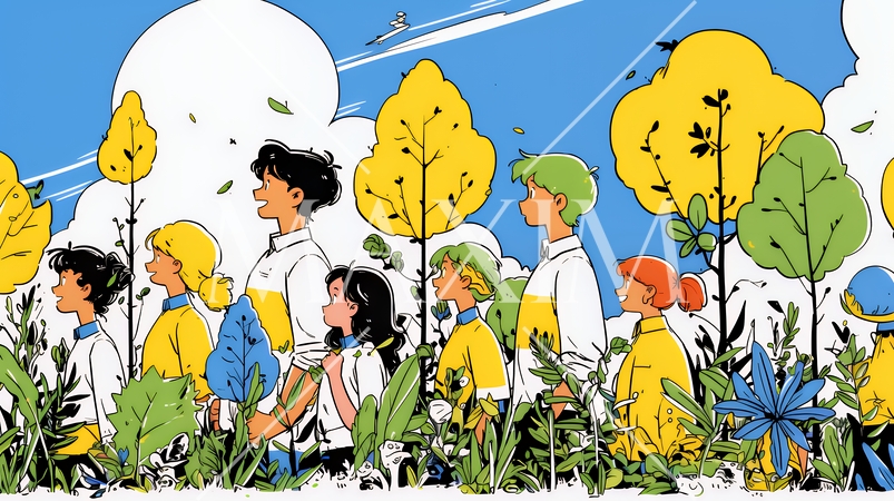 ESG経営とサステナビリティのビジネスコンセプト｜環境・社会・ガバナンスを表す企業向けイラスト