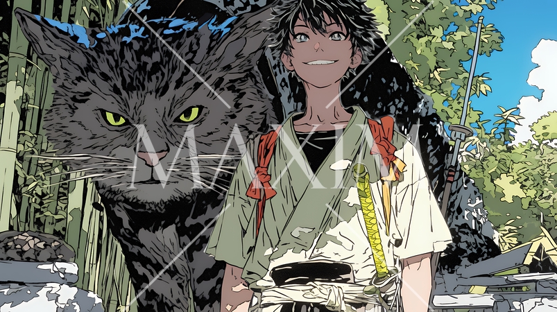 人と怪異が共存する世界｜対立と調和・多様性を象徴するファンタジーコンセプトイメージ