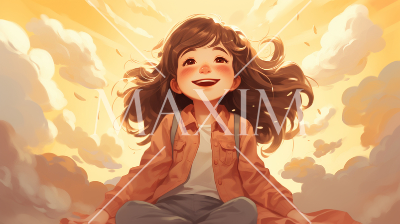 幸せな夢の中にいる少女