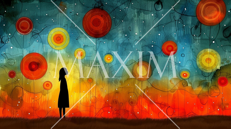 潜在意識、自我など人間が内包する意識をイメージ