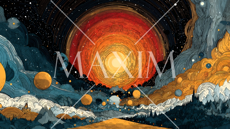 天文学のポスター用図版：宇宙論