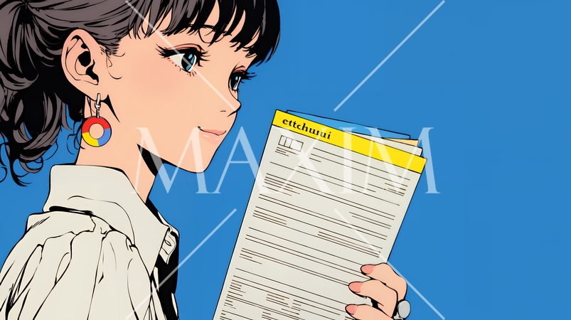 書類を確認するビジネスウーマン