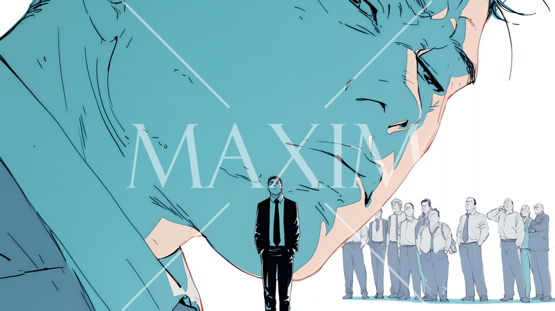 仕事で対立しているビジネスパーソン