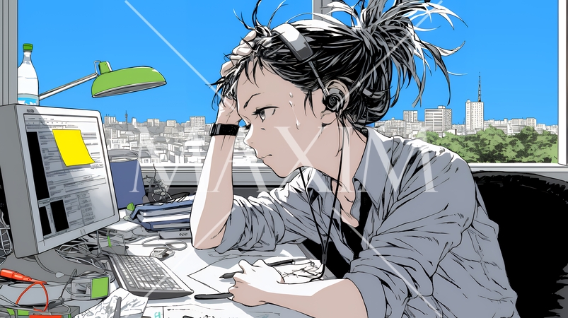 仕事で失敗をしてお手上げ状態の女性