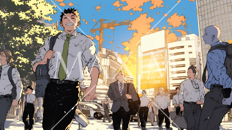 仕事の成功を心から喜んでいるビジネスパーソン