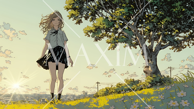 未来に向かって歩き出す女子高生