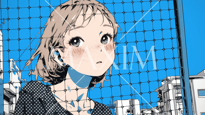 憧れの男性を眺めている女の子