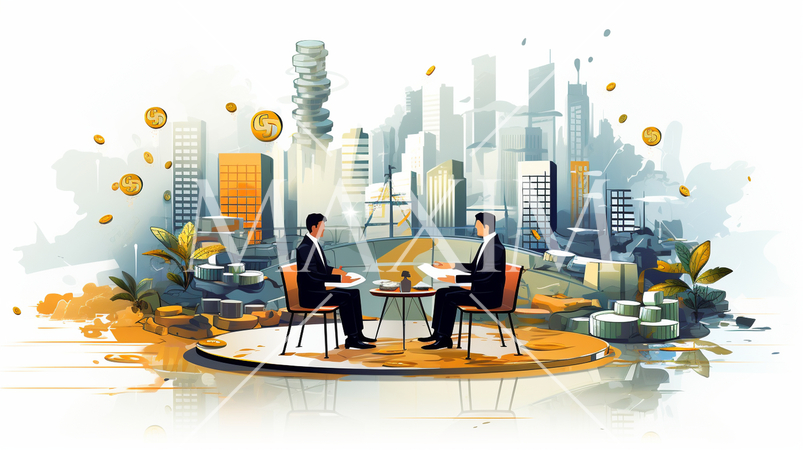 ビジネス投資：投資家と起業家の交渉、資金調達。