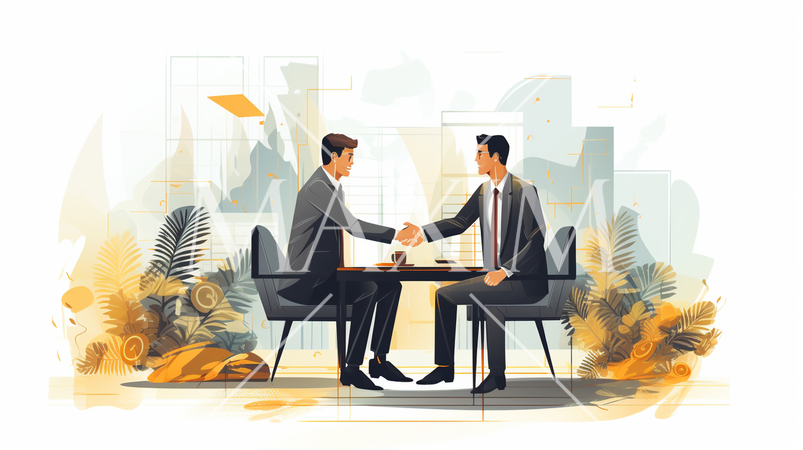 ビジネス投資：投資家と起業家の交渉、資金調達。