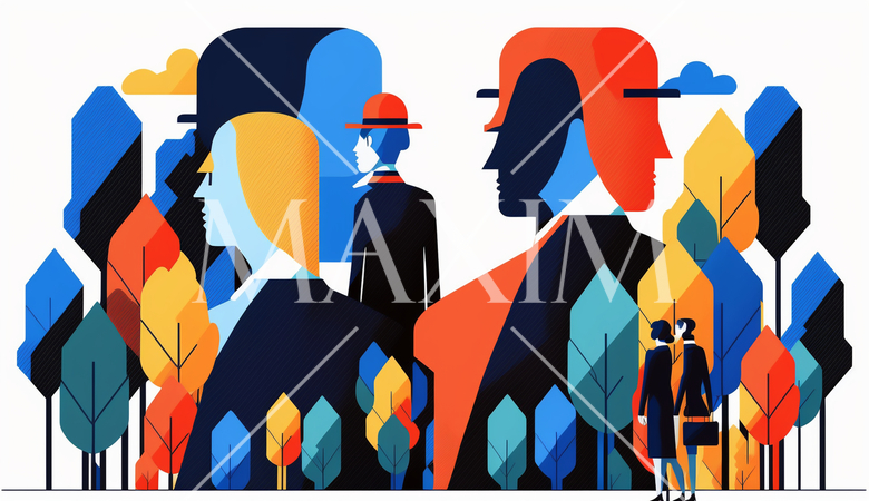 リーダーシップと指導：リーダーシップ、指導者と部下の関係。