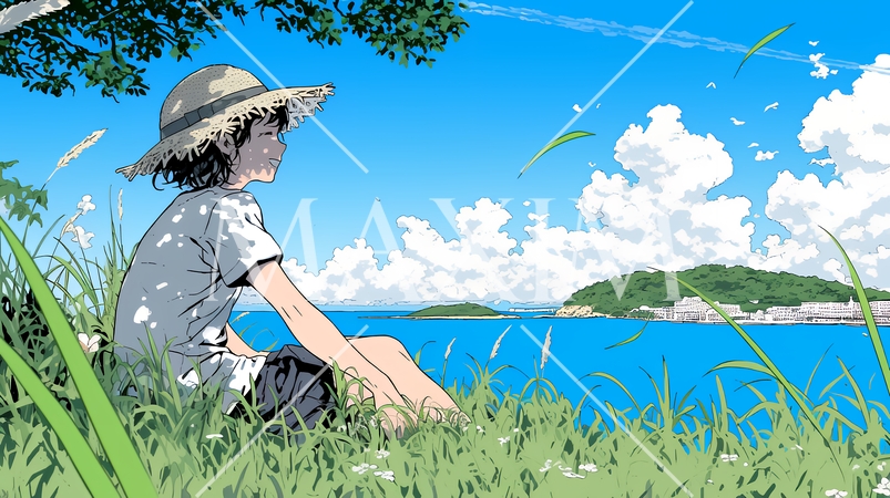夏の終わりの海と空