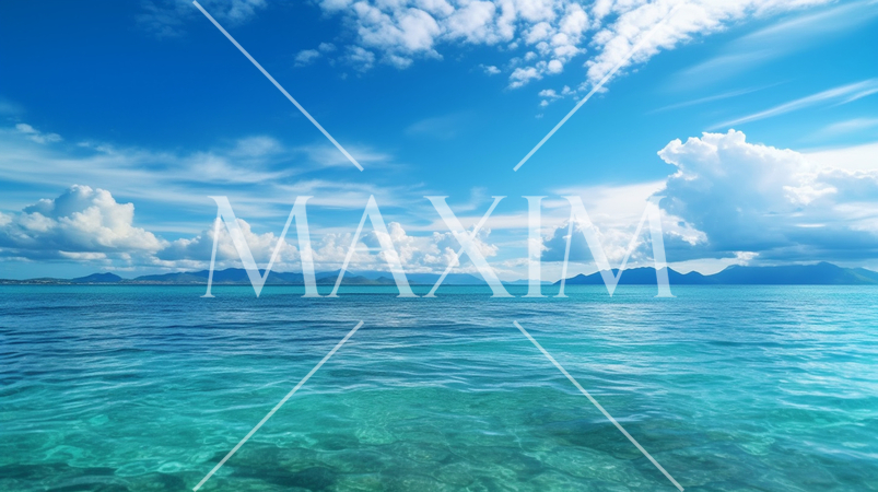 南国の海と空の背景イメージ精緻CG画