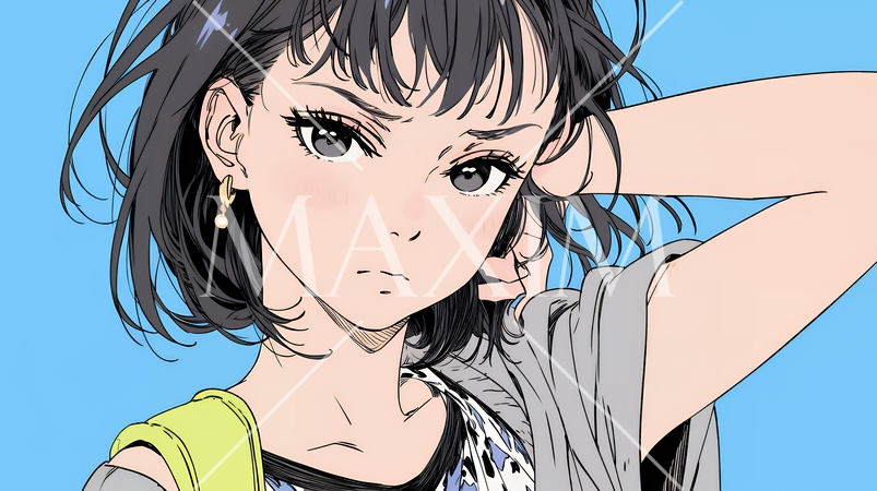 否定的な感情を抱いている若い女性