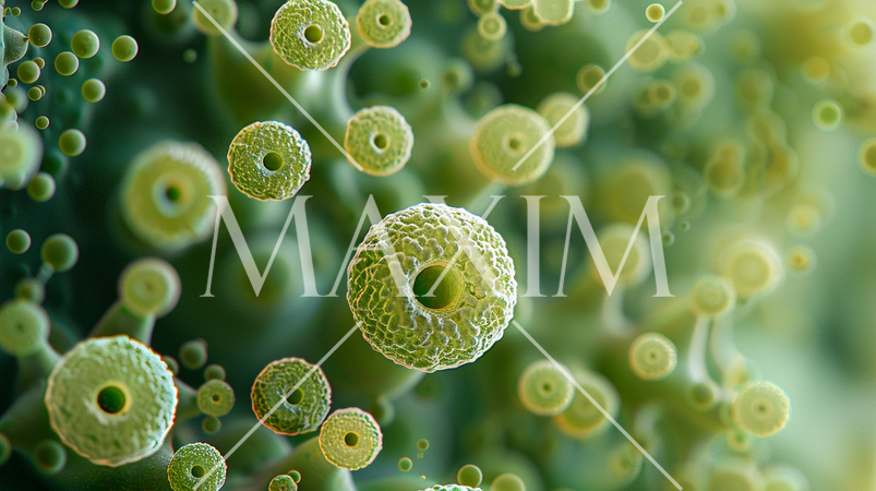 火星とかにいそうな架空の微生物の顕微鏡画像