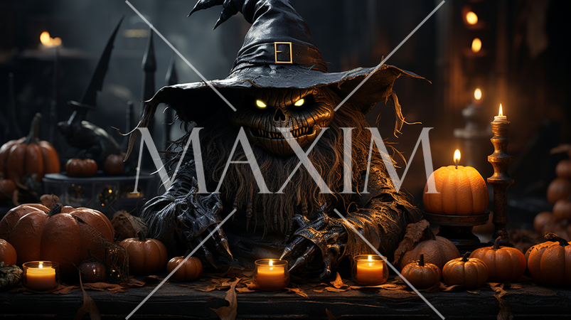 ハッピー・ハロウィンの絵：ちょっと怖いムードの精緻CG