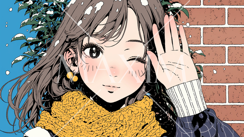 手を振って挨拶している若い女性