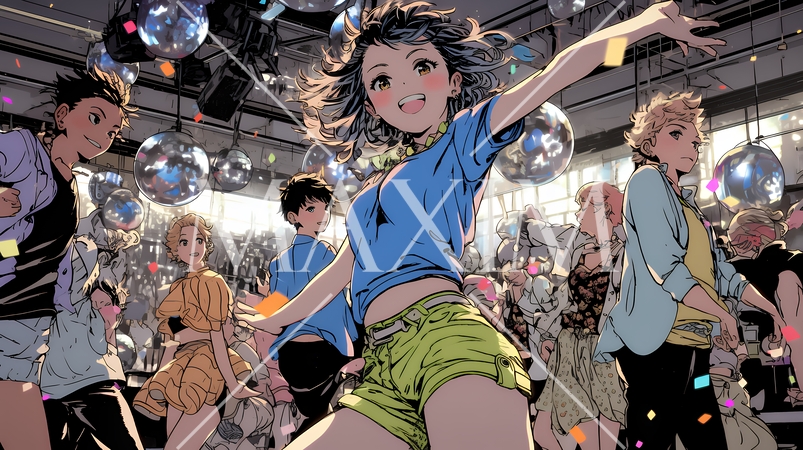 クラブで踊っている若者たち