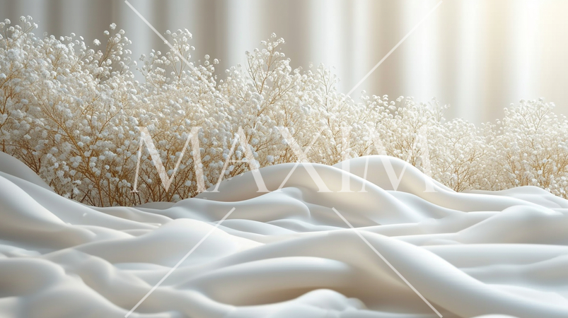 結婚式をイメージした白基調の背景画像