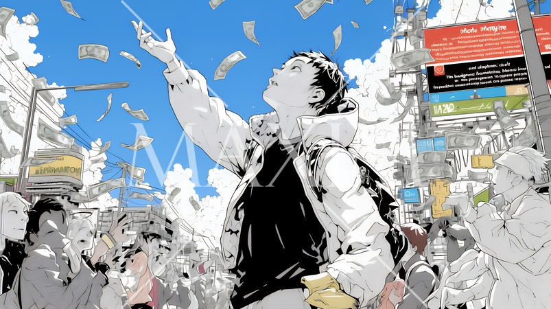 東京に空からお金が降ってきた